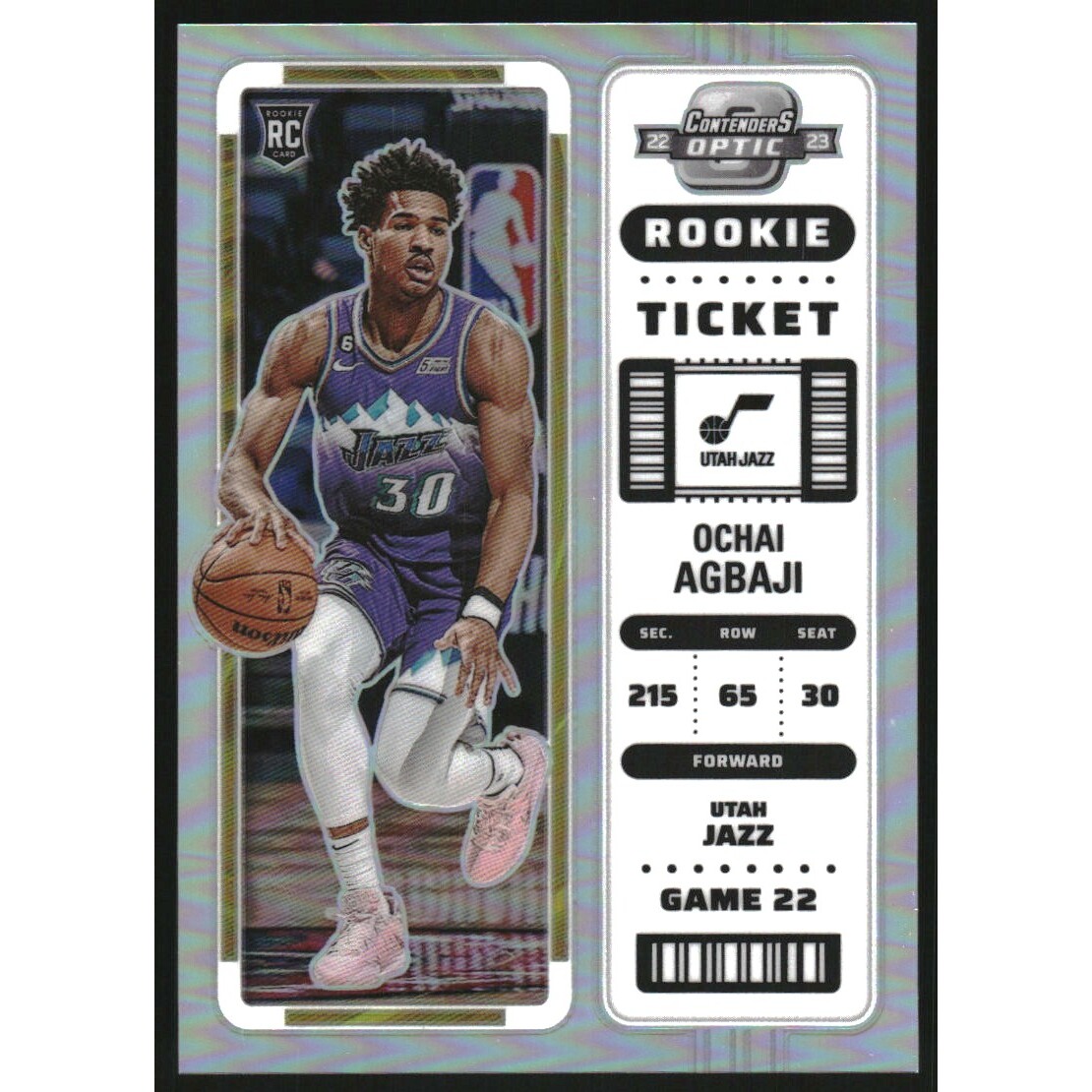 2022-23 Panini Contenders Optic Rookies Silver #12 Ochai Agbaji