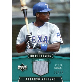 2005 UD Portraits Jersey Emerald #94 Alfonso Soriano