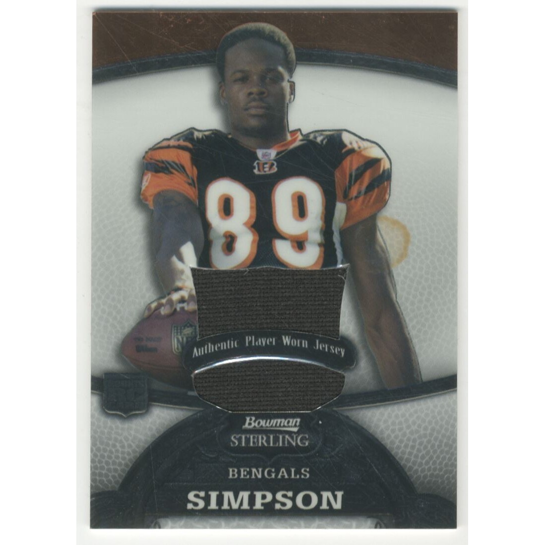 2008 Bowman Sterling Jerseys Large Swatch #168 Jerome Simpson