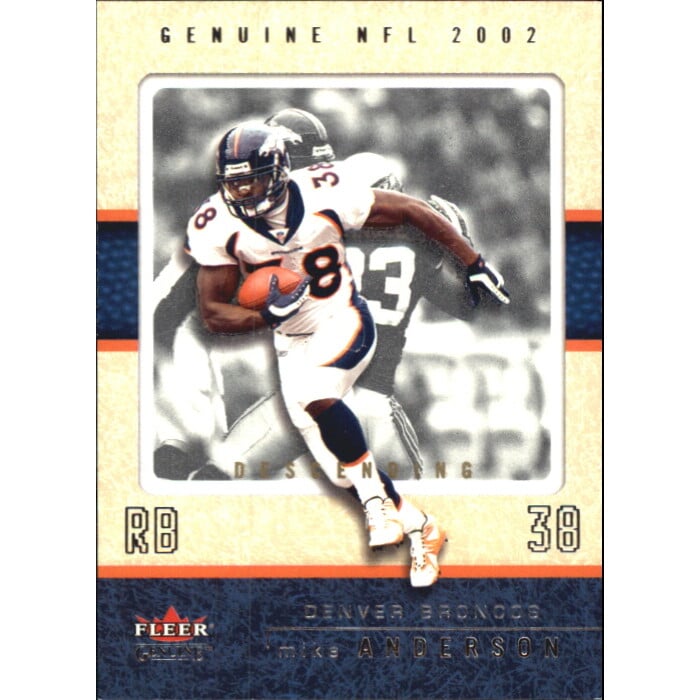 2002 Fleer Genuine Reflection Descending #74 Mike Anderson/52. rookie card picture