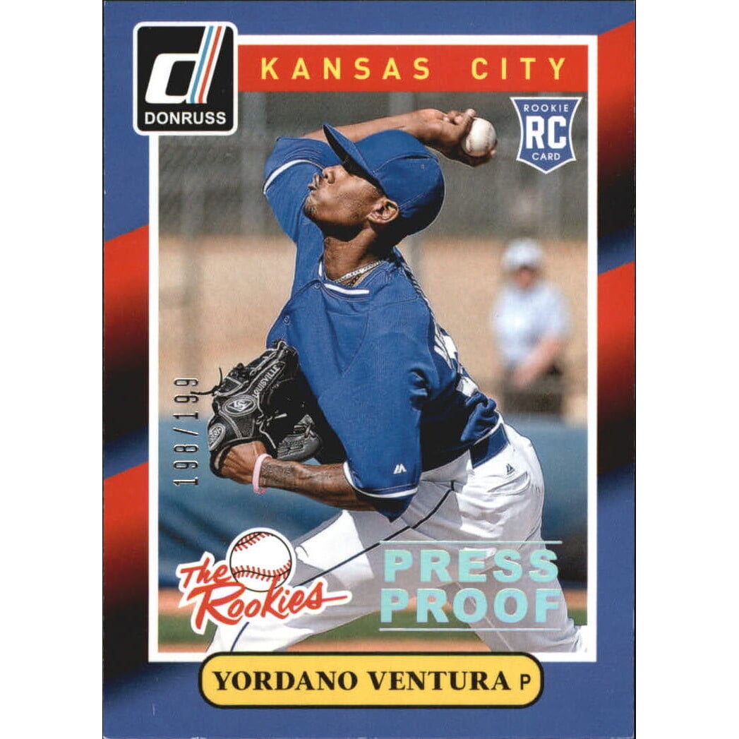 2014 Donruss The Rookies Press Proofs Silver #20 Yordano Ventura. rookie card picture