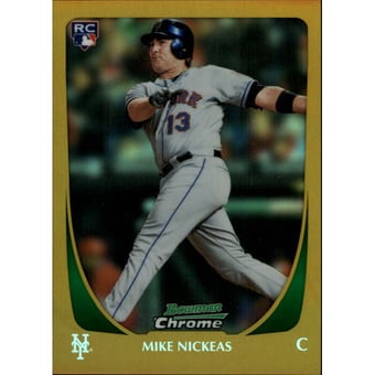 2011 Bowman Chrome Draft Gold Refractors #95 Mike Nickeas