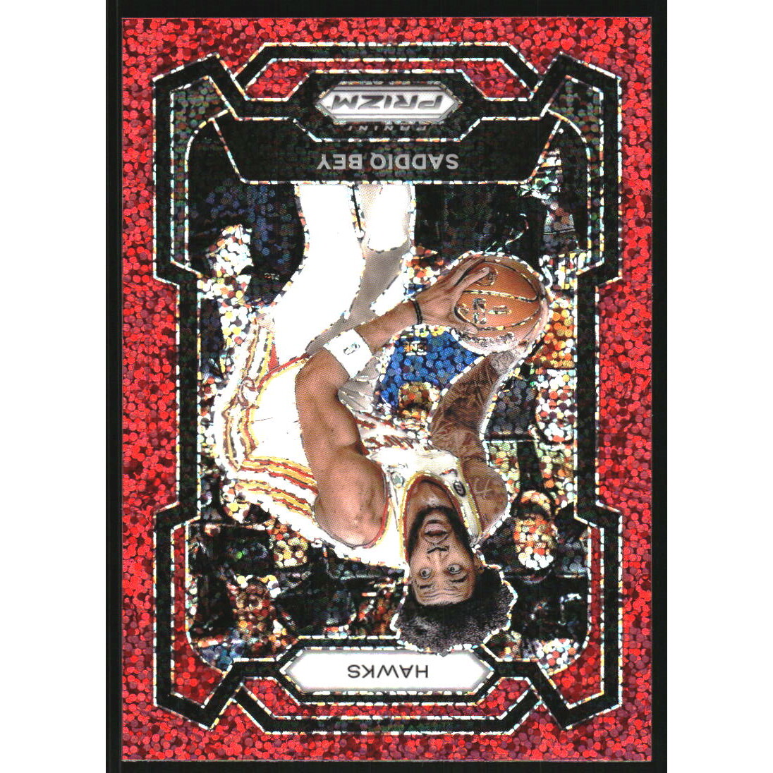 2023-24 Panini Prizm Prizms Red Sparkle #213 Saddiq Bey