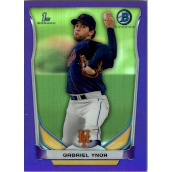 2014 Bowman Chrome Prospects Purple Refractors #BCP76 Gabriel Ynoa