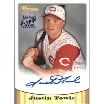 1998 Bowman Certified Blue Autographs #34 Justin Towle