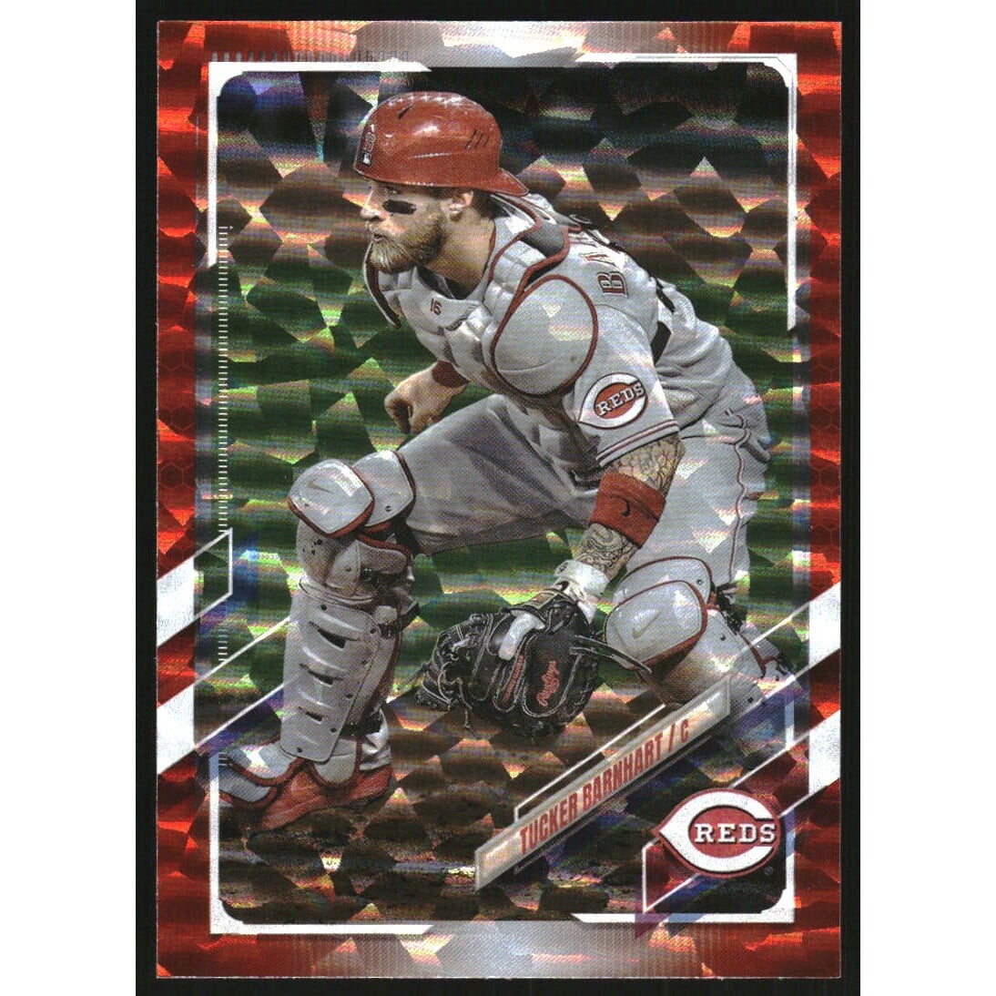 2021 Topps Orange Foil #580 Tucker Barnhart. rookie card picture
