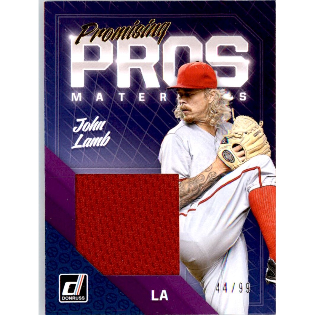 2018 Donruss Promising Pros Materials Gold #PPMJL John Lamb. rookie card picture