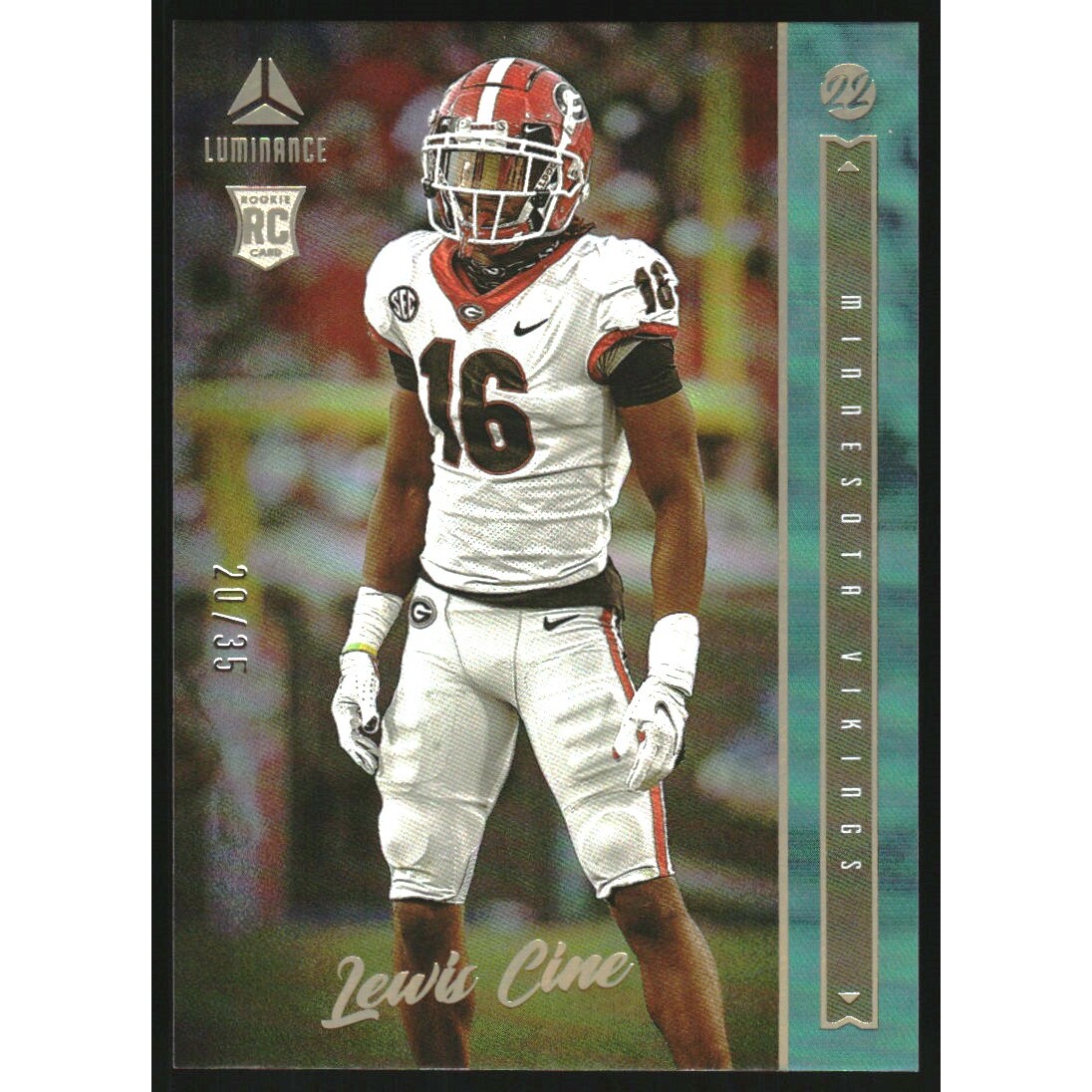 2022 Panini Luminance Teal #161 Lewis Cine