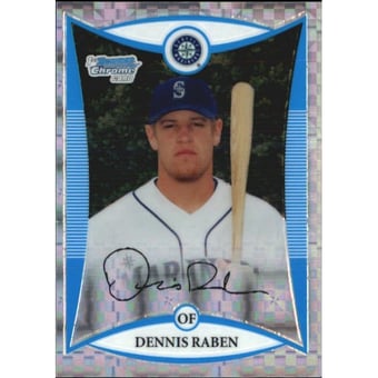 2008 Bowman Chrome Draft Prospects X-Fractors #BDPP50 Dennis Raben DP