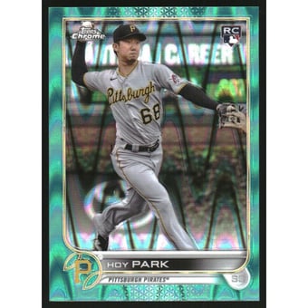 2022 Topps Chrome Sonic Aqua RayWave Refractors #32 Hoy Park
