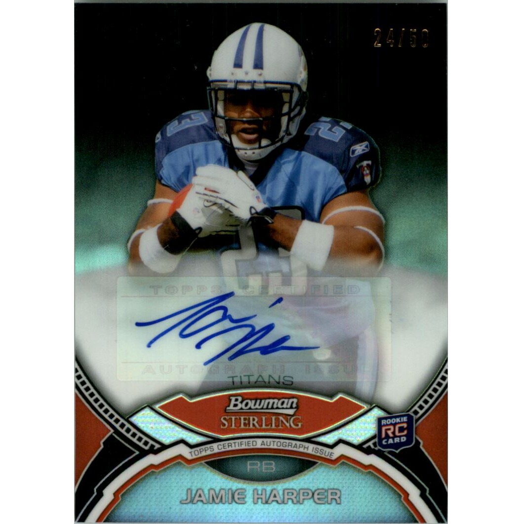 2011 Bowman Sterling Black Refractors #BSAJH Jamie Harper AU
