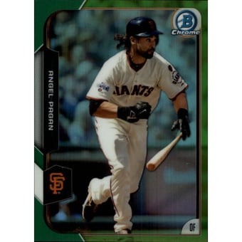 2015 Bowman Chrome Green Refractors #24 Angel Pagan