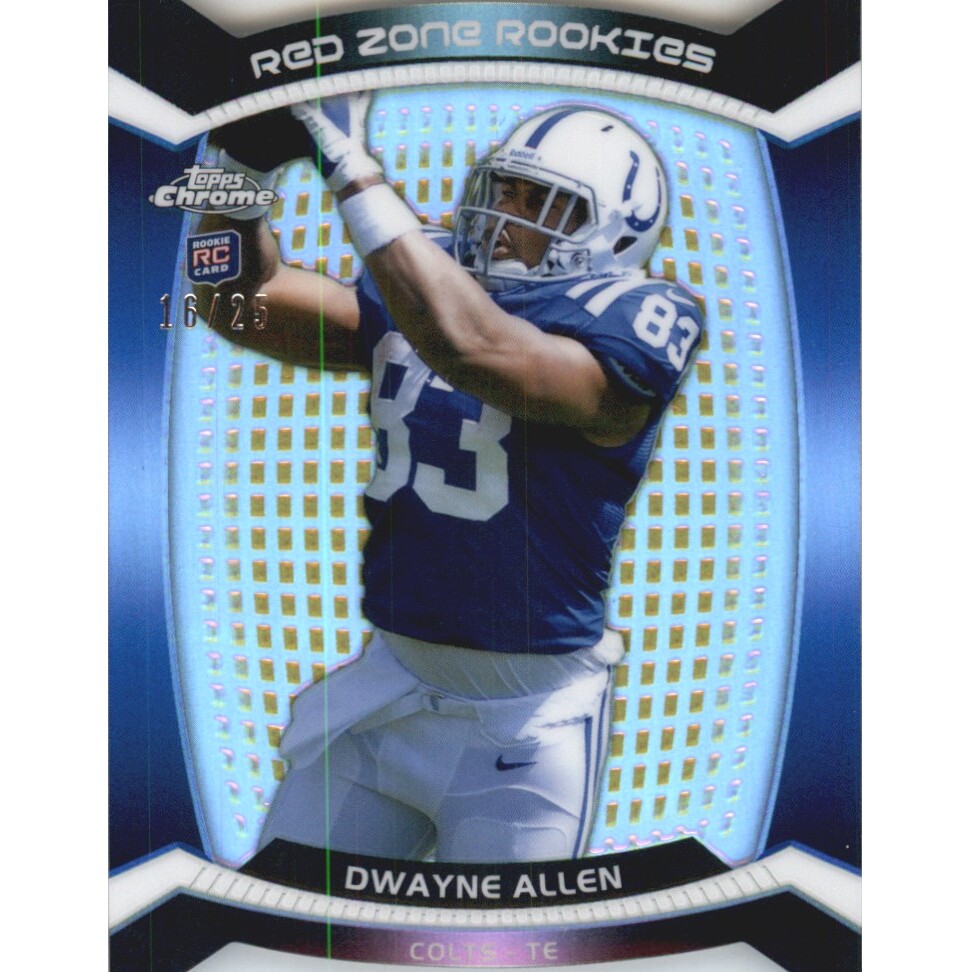 2012 Topps Chrome Red Zone Rookies Blue Refractors #RZDC8 Dwayne Allen