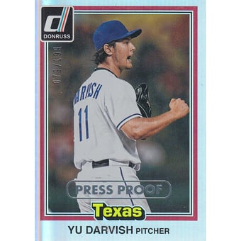 2015 Donruss '81 Press Proofs Platinum Blue #200 Yu Darvish