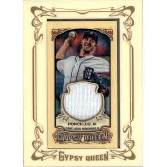 2014 Topps Gypsy Queen Framed Mini Relics #GMRRP Rick Porcello