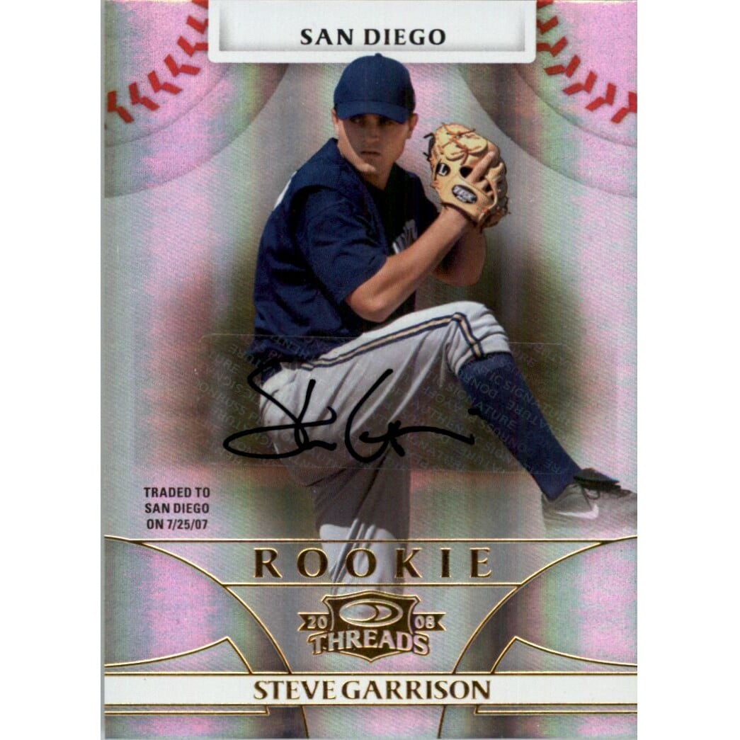 2008 Donruss Threads Signatures Gold #139 Steve Garrison/100. rookie card picture