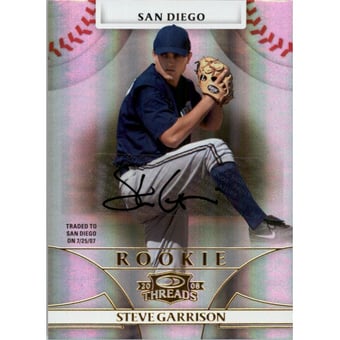 2008 Donruss Threads Signatures Gold #139 Steve Garrison/100