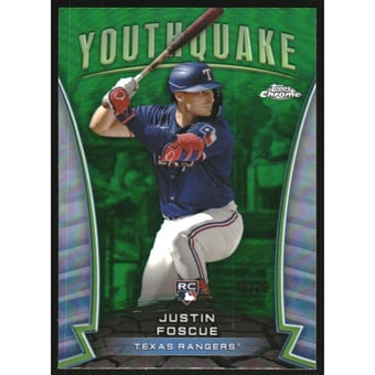2024 Topps Chrome Youthquake Green Refractors #YQ64 Justin Foscue