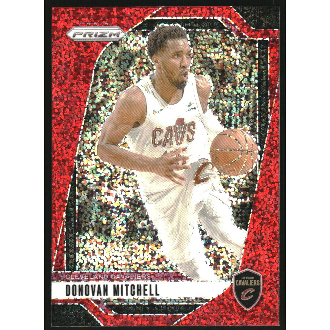 2024-25 Panini Prizm Prizms Red Sparkle #155 Donovan Mitchell 2024-25 Panini Prizm Prizms Red Sparkle #155 Donovan Mitchell