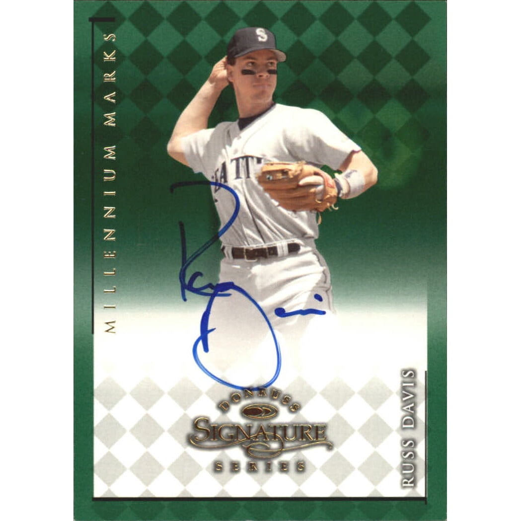 1998 Donruss Signature Series Autographs Millennium #34 Russ Davis/950*. rookie card picture