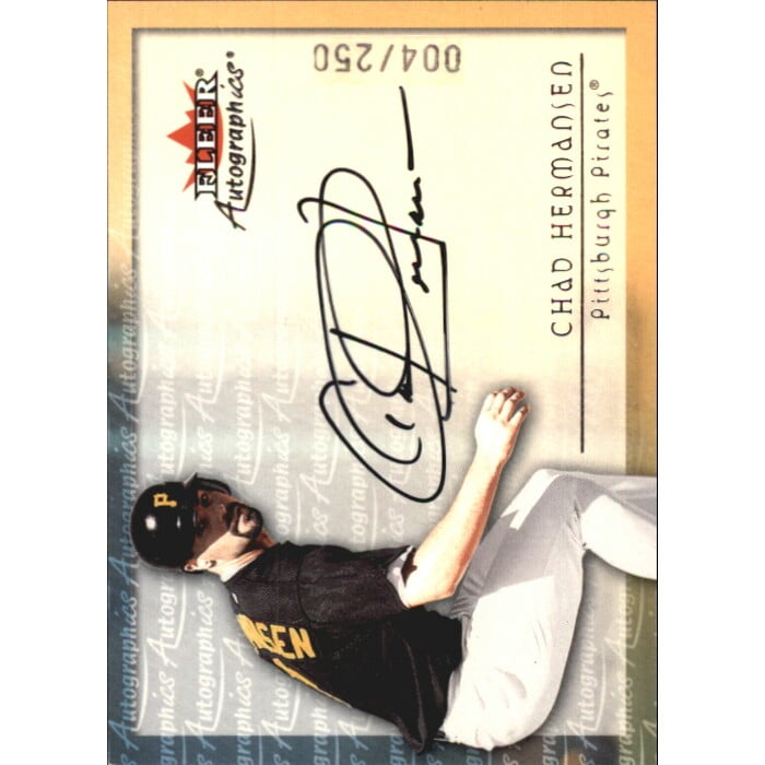 2001 Fleer Autographics Silver #43 Chad Hermansen. rookie card picture
