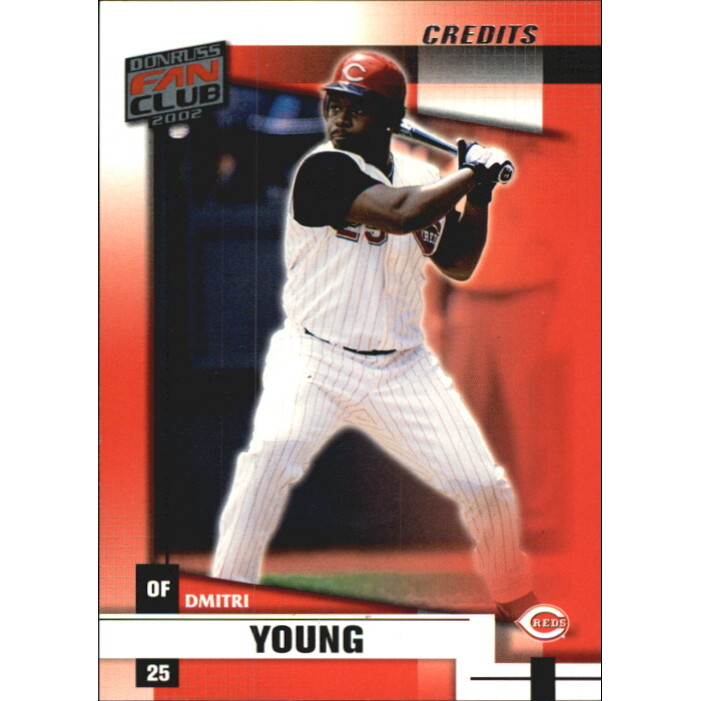 2002 Donruss Fan Club Credits #34 Dmitri Young. rookie card picture