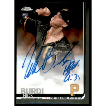 2019 Topps Chrome Rookie Autographs #RANB Nick Burdi