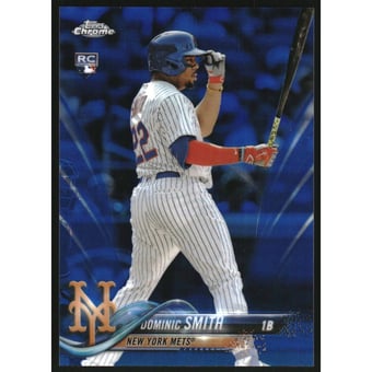 2018 Topps Chrome Blue Refractors #162 Dominic Smith