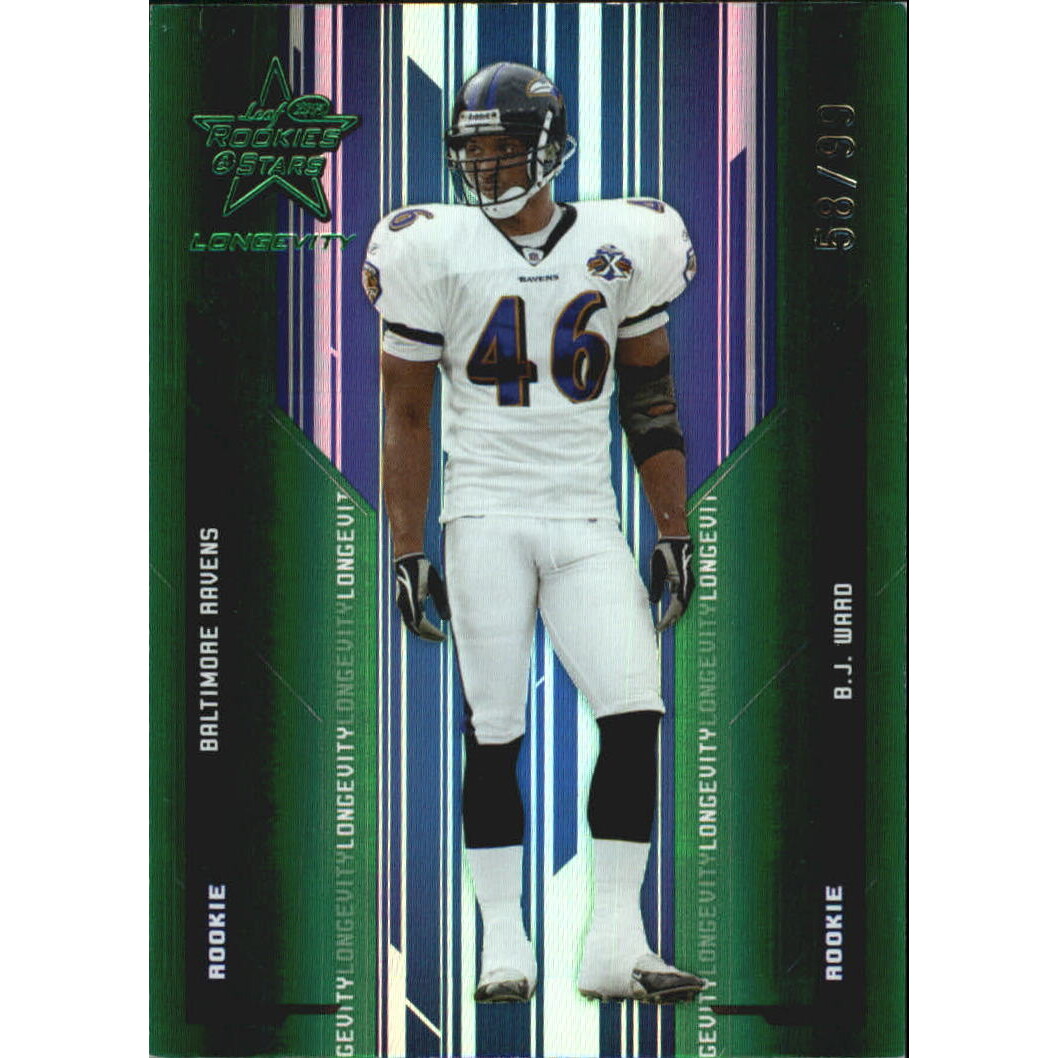 2005 Leaf Rookies and Stars Longevity Emerald #194 B.J. Ward