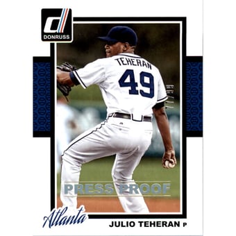 2014 Donruss Press Proofs Gold #265 Julio Teheran