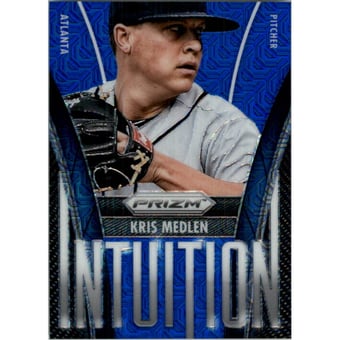 2014 Panini Prizm Intuition Prizms Blue Mojo #7 Kris Medlen