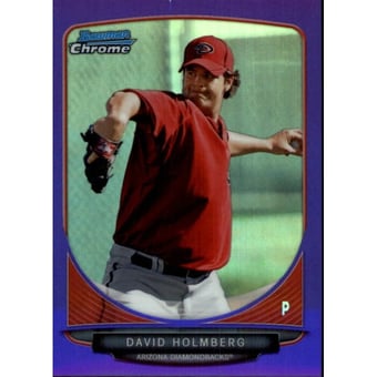 2013 Bowman Chrome Prospects Purple Refractors #BCP168 David Holmberg