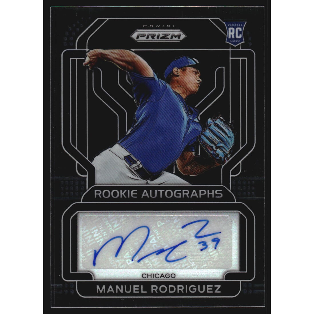 2022 Panini Prizm Rookie Autographs #107 Manuel Rodriguez. rookie card picture