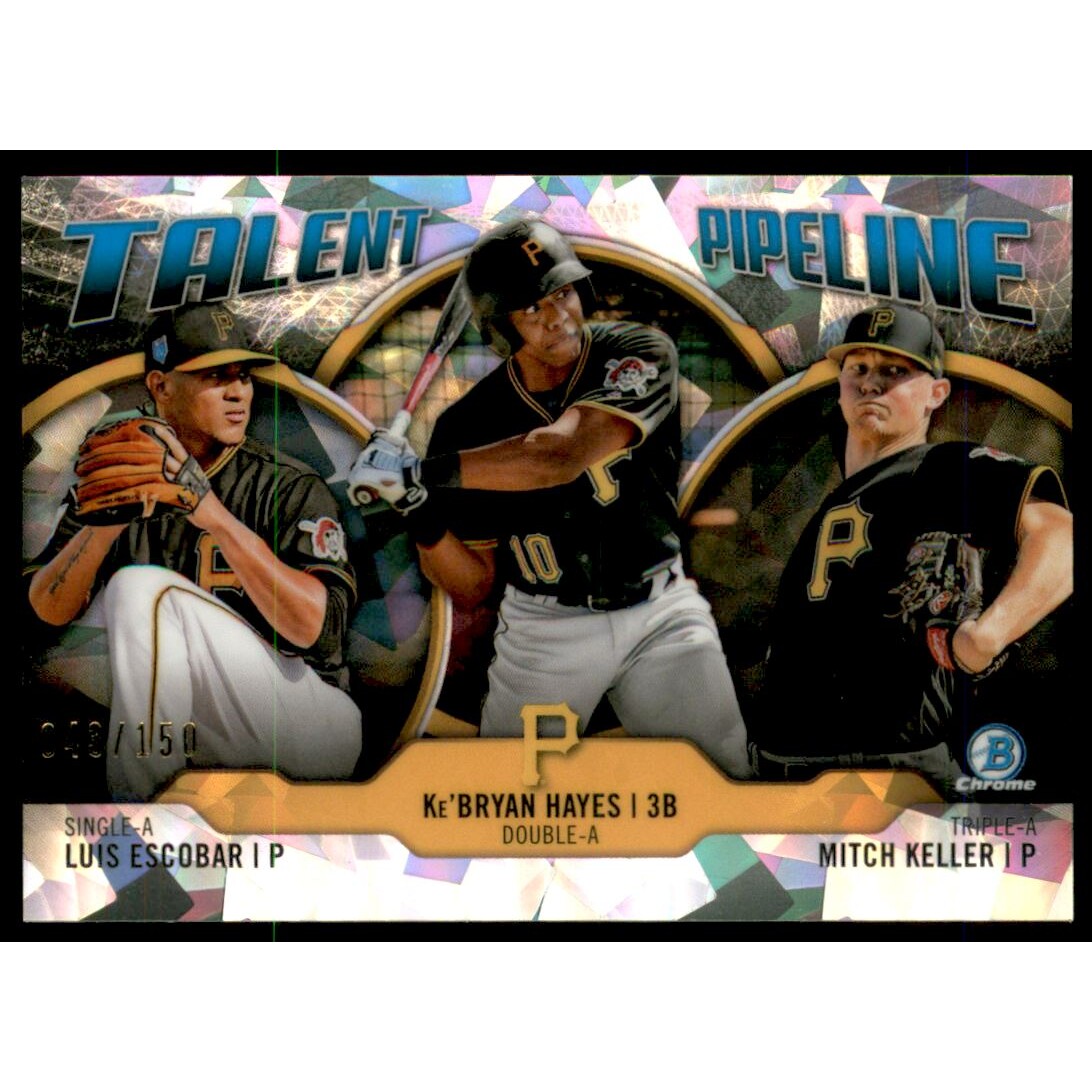 2019 Bowman Chrome Talent Pipeline Atomic Refractors #TPPIT Mitch Keller/Ke'Bryan Hayes/Luis Escobar