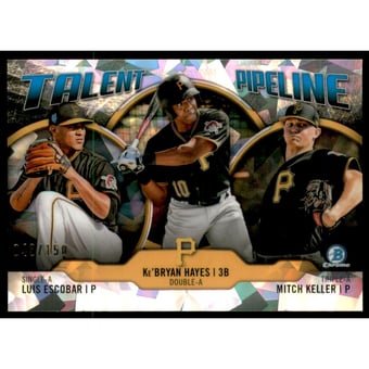 2019 Bowman Chrome Talent Pipeline Atomic Refractors #TPPIT Mitch Keller/Ke'Bryan Hayes/Luis Escobar