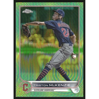 2022 Topps Chrome Sonic Green Yellow Sonic Refractors #142 Triston McKenzie