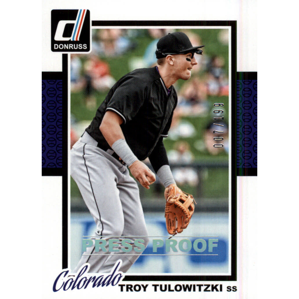 2014 Donruss Press Proofs Silver #290 Troy Tulowitzki