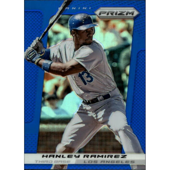 2013 Panini Prizm Prizms Blue #47 Hanley Ramirez. rookie card picture