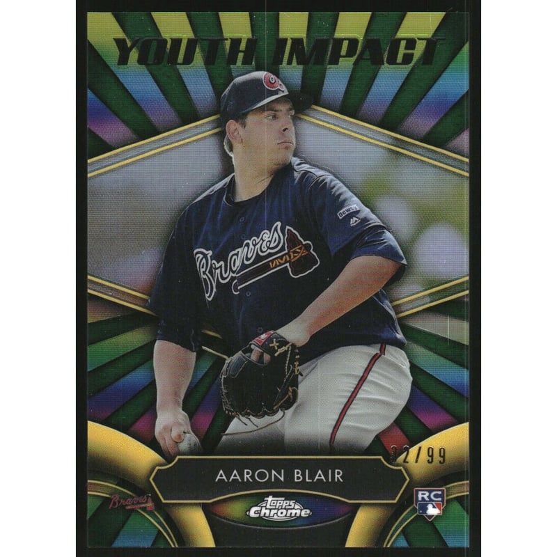 2016 Topps Chrome Youth Impact Green Refractors #YI18 Aaron Blair