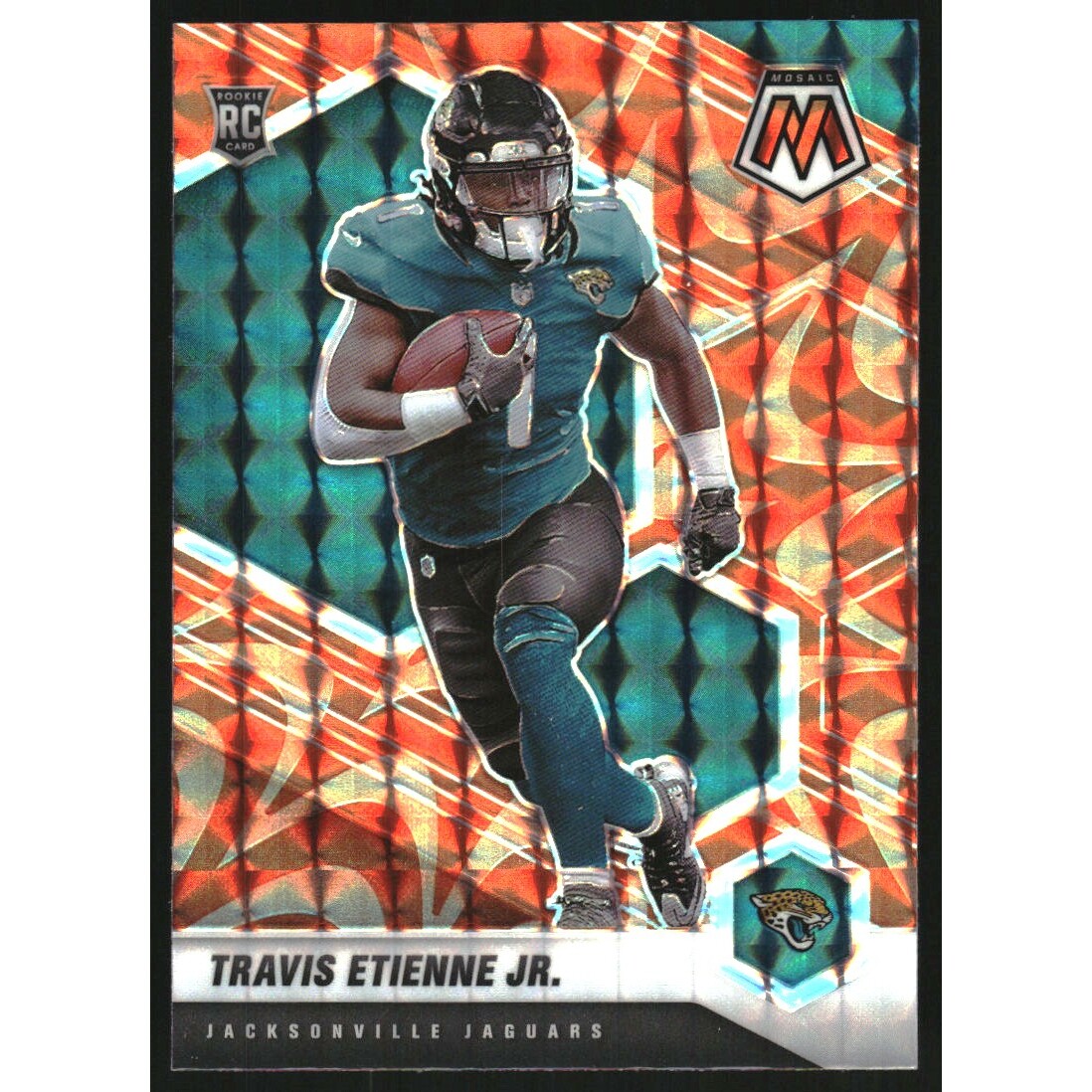 2021 Panini Mosaic Mosaic Reactive Orange #314 Travis Etienne Jr.