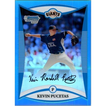 2008 Bowman Chrome Draft Prospects Blue Refractors #BDPP104 Kevin Pucetas FG