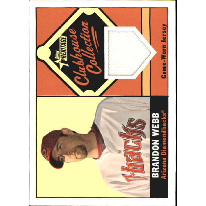 2010 Topps Heritage Clubhouse Collection Relics #BWE Brandon Webb