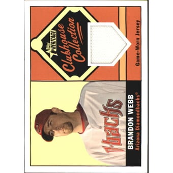 2010 Topps Heritage Clubhouse Collection Relics #BWE Brandon Webb
