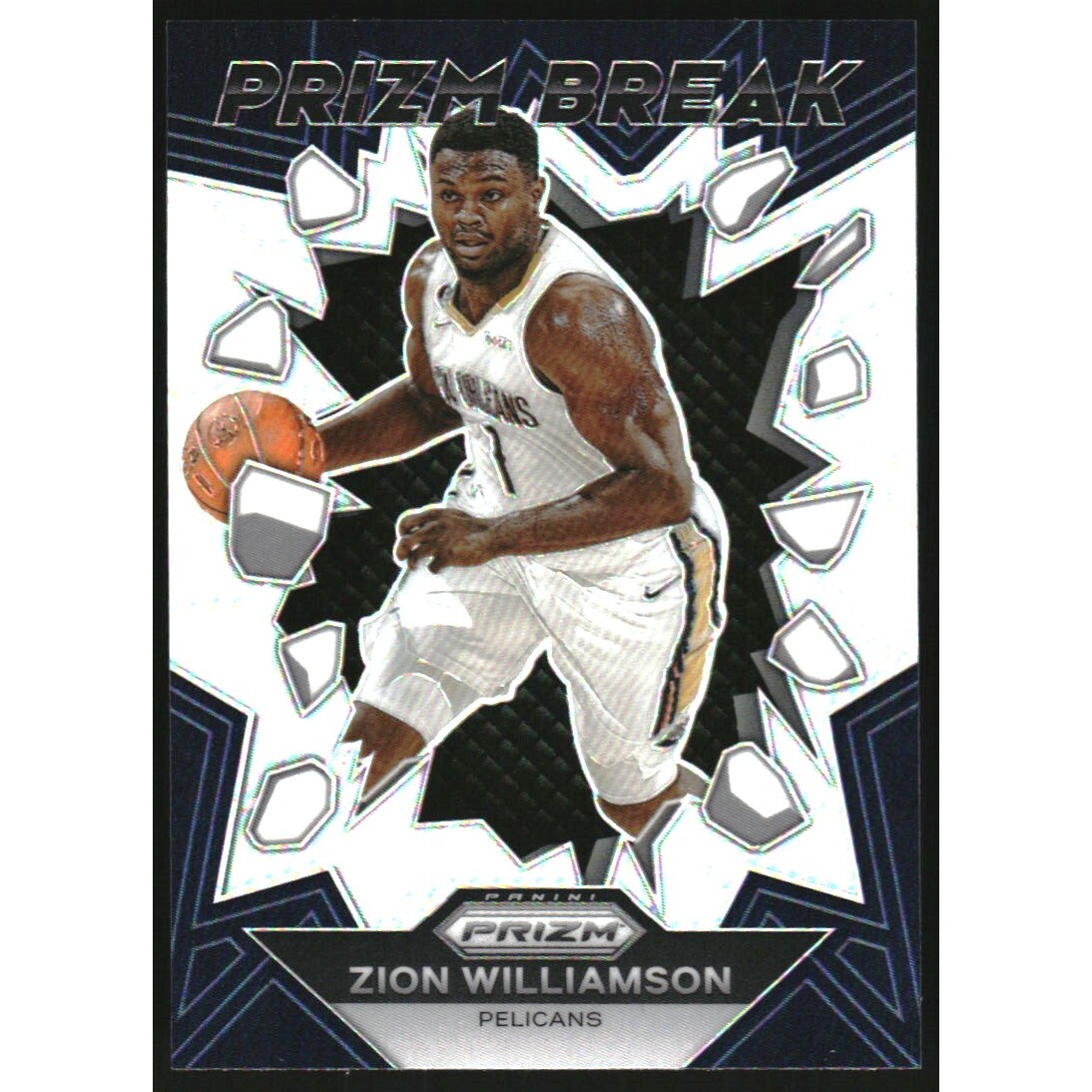 2023-24 Panini Prizm Prizm Break Prizms Silver #1 Zion Williamson 2023-24 Panini Prizm Prizm Break Prizms Silver #1 Zion Williamson