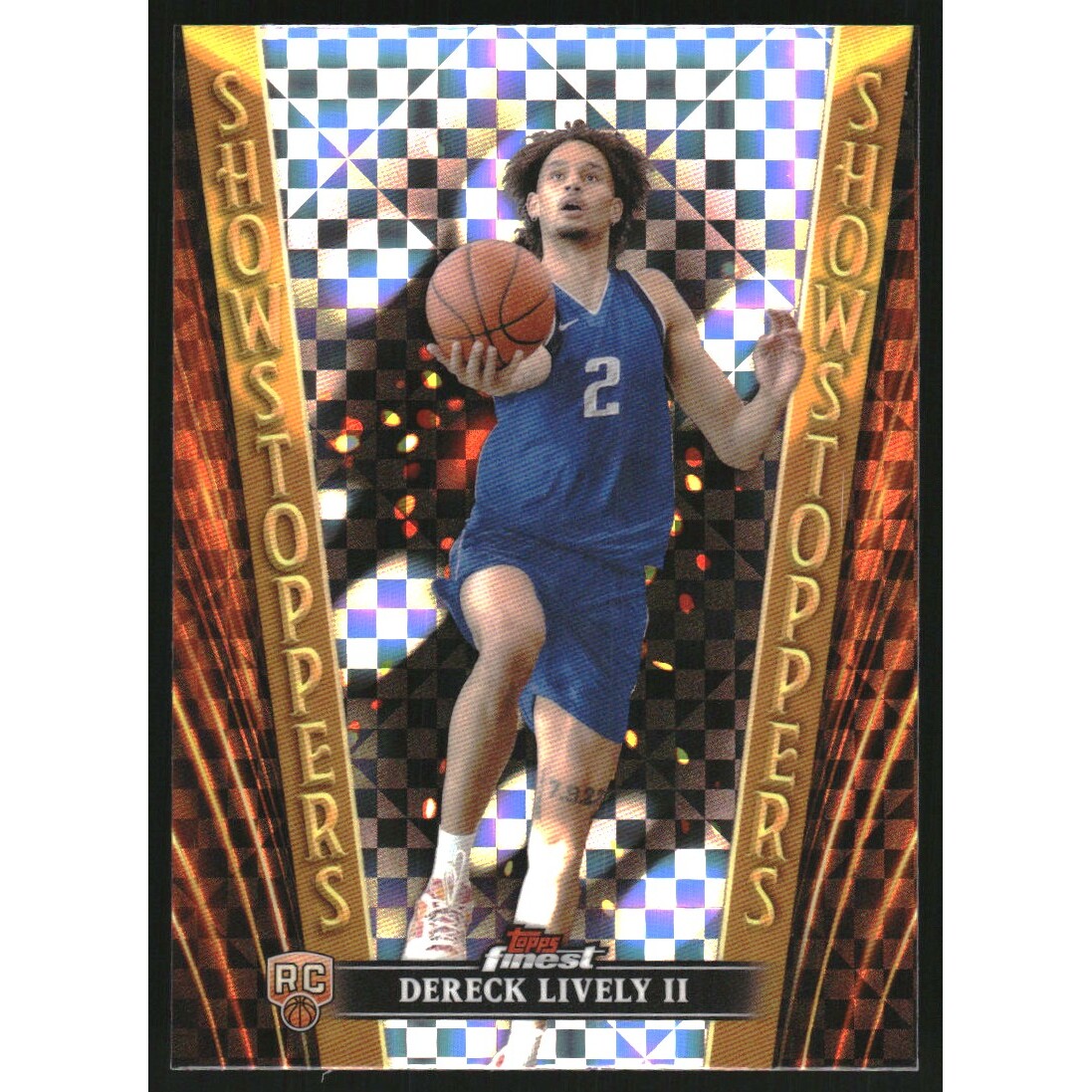 2023-24 Finest Showstoppers Checkerboard Refractors #SS25 Dereck Lively II 2023-24 Finest Showstoppers Checkerboard Refractors #SS25 Dereck Lively II