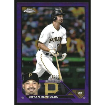 2023 Topps Chrome Purple Refractors #91 Bryan Reynolds