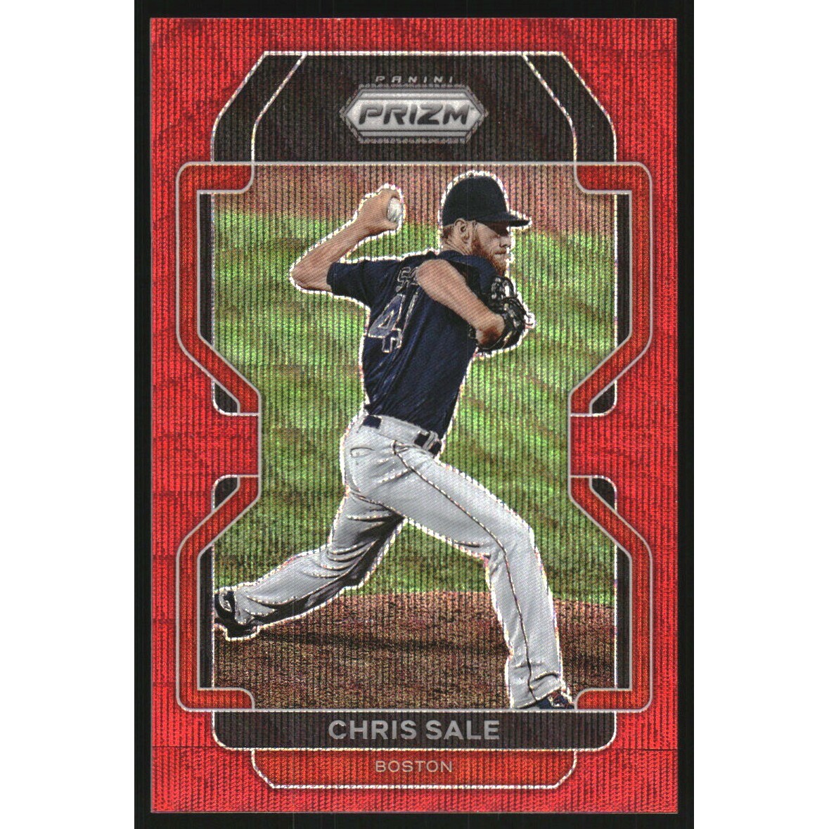 2022 Panini Prizm Prizms Red Wave #205 Chris Sale T2