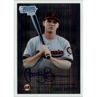 2010 Bowman Chrome Draft Prospect Autographs #BDPP70 Gary Brown