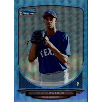 2013 Bowman Chrome Prospects Blue Wave Refractors #BCP144 C.J. Edwards