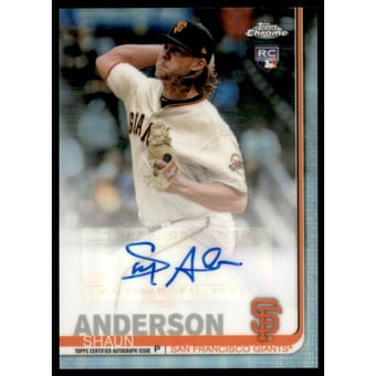 2019 Topps Chrome Update Autograph Refractors #CUASA Shaun Anderson
